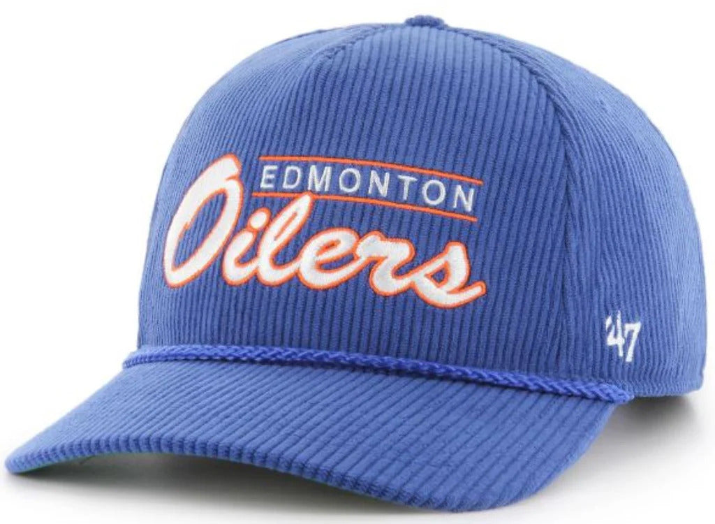47 Brand Edmonton Oilers Double Header Cord Hitch Snapback Hat - Blue - Leaside Hockey Shop Inc.