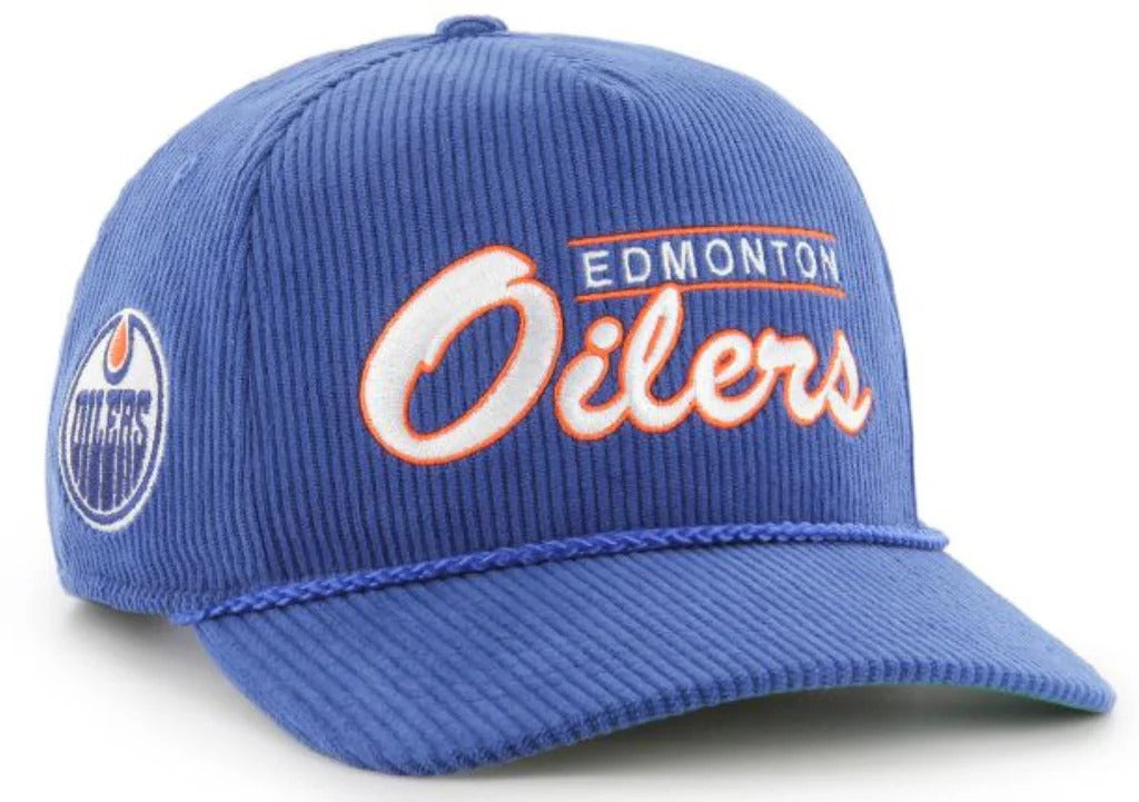 47 Brand Edmonton Oilers Double Header Cord Hitch Snapback Hat - Blue - Leaside Hockey Shop Inc.