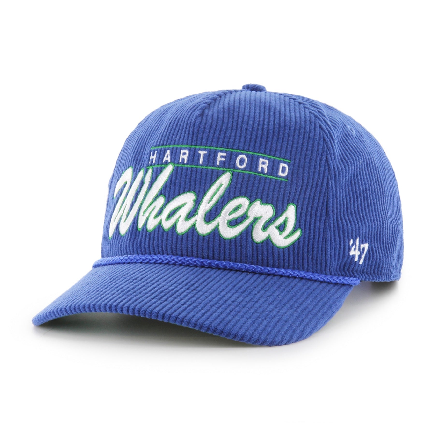 47 Brand Hartford Whalers Double Header Cord Hitch Snapback Hat - Blue - Leaside Hockey Shop Inc.