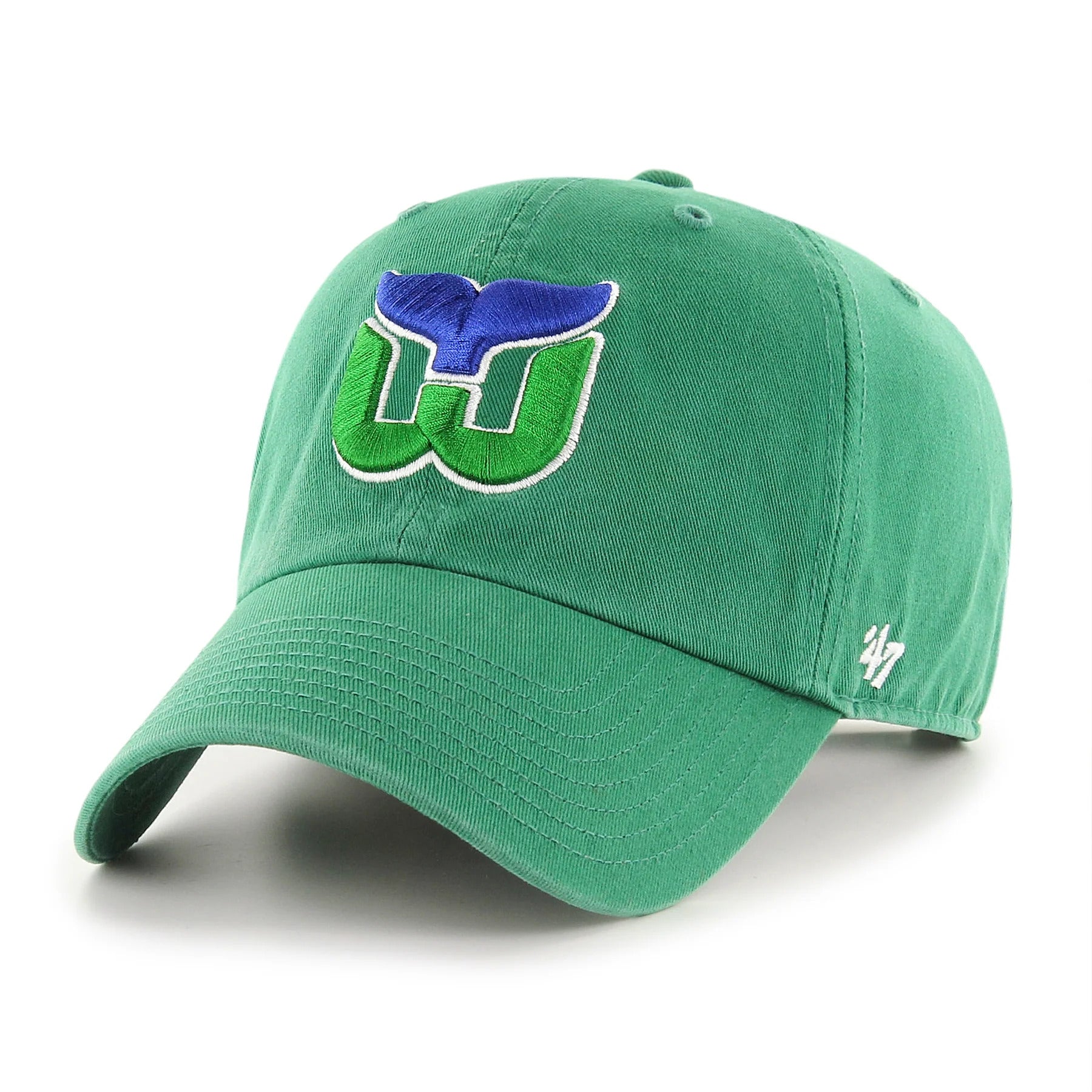 47 Brand Hartford Whalers Vintage Clean Up Hat - Green - Leaside Hockey Shop Inc.