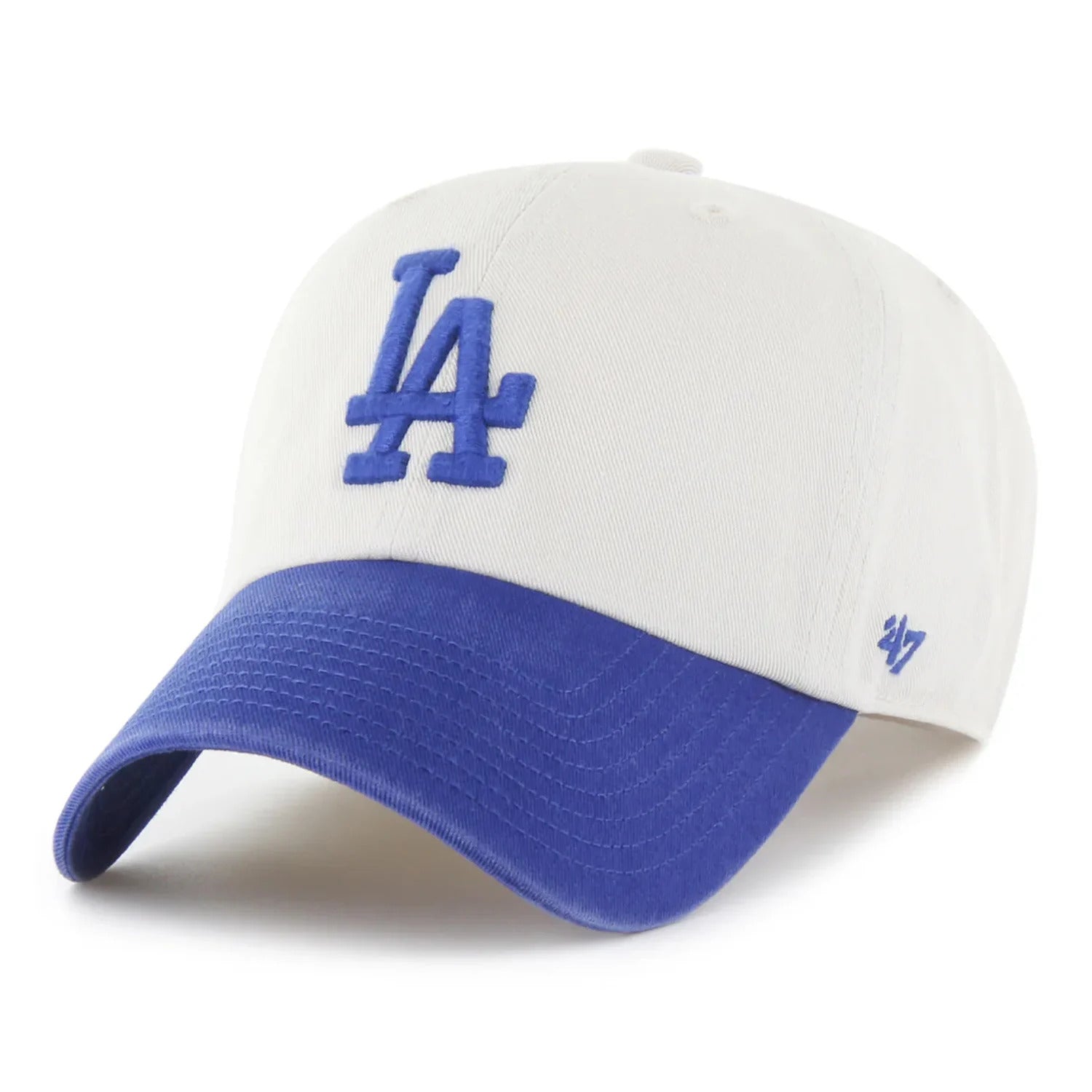 47 Brand LA Dodgers Grand Stand Clean Up Hat - Bone/Blue