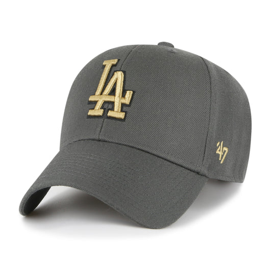 47 Brand Los Angeles Dodgers MVP Smoke Show Snapback Hat - Charcoal/Gold - Leaside Hockey Shop Inc.