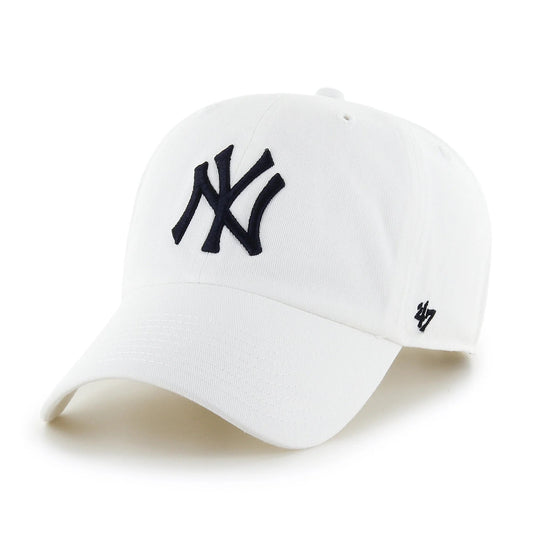 47 Brand New York Yankees Clean Up Hat - White/Black - Leaside Hockey Shop Inc.