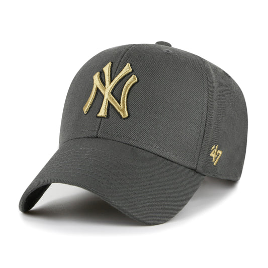 47 Brand New York Yankees MVP Smoke Show Snapback Hat - Charcoal/Gold - Leaside Hockey Shop Inc.