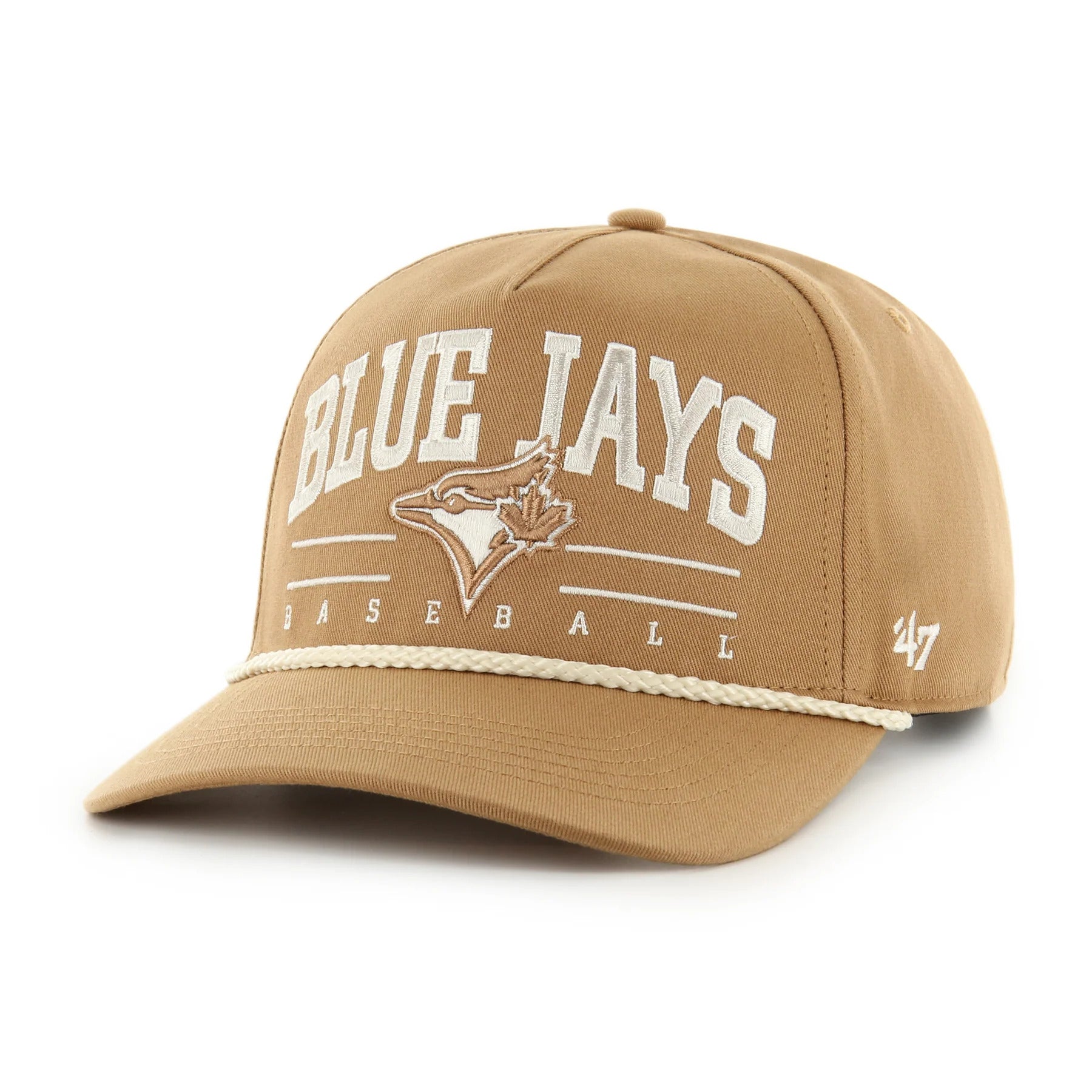 47 Brand Toronto Blue Jays Roscoe Rope Hitch Snapback Hat Beige