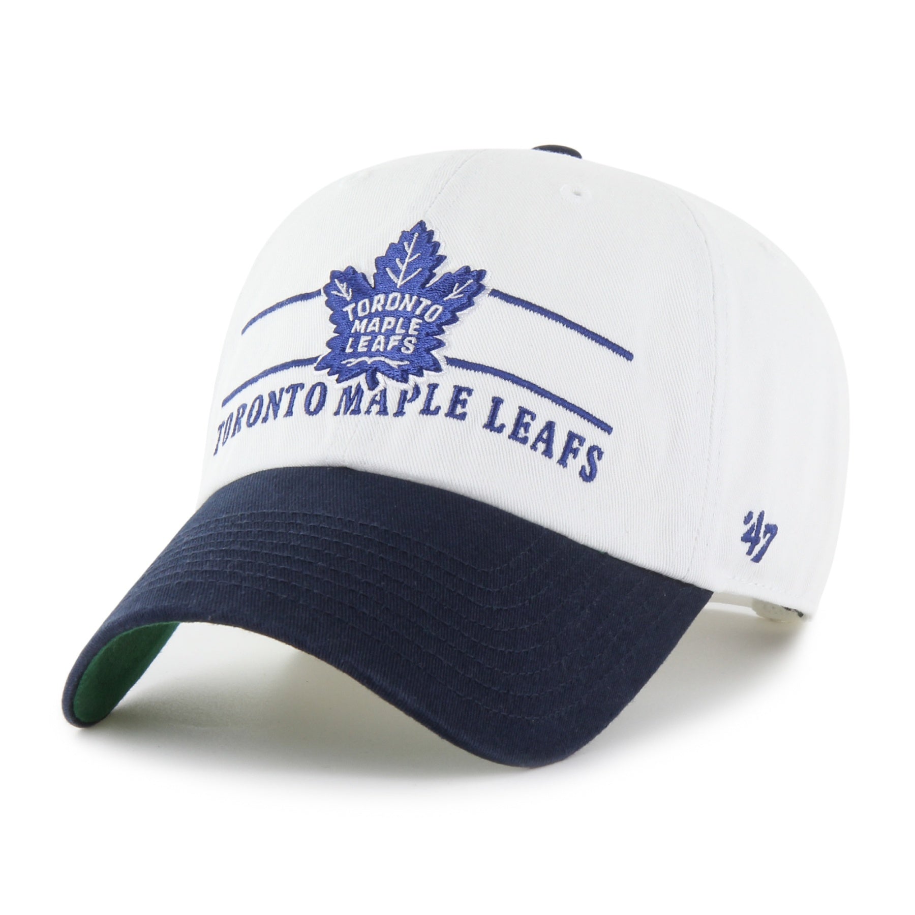 47 Brand Toronto Maple Leafs Double Header Clean Up Snapback Hat - White - Leaside Hockey Shop Inc.