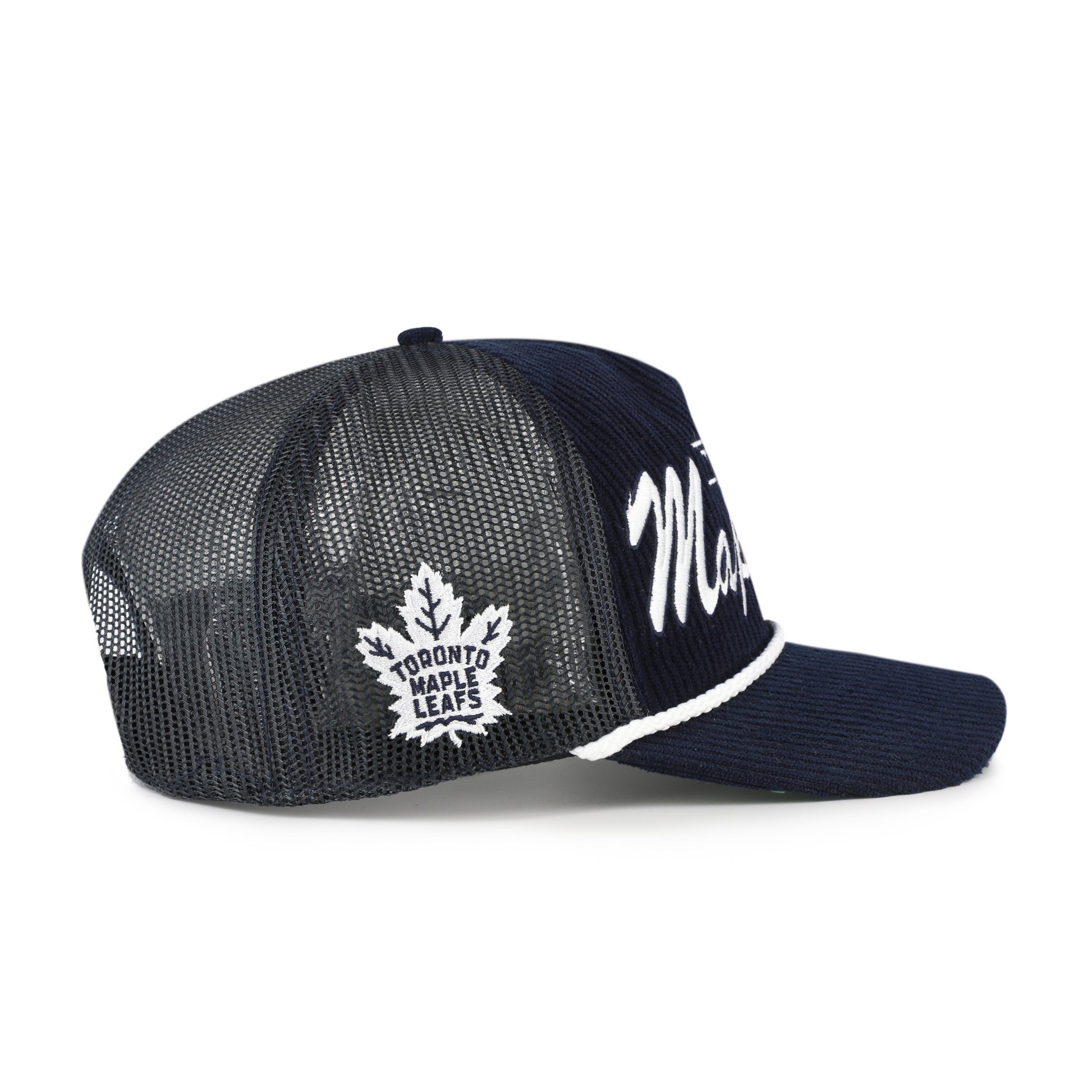 47 Brand Toronto Maple Leafs Double Header Mesh RF Hitch Snapback Hat - Navy Blue