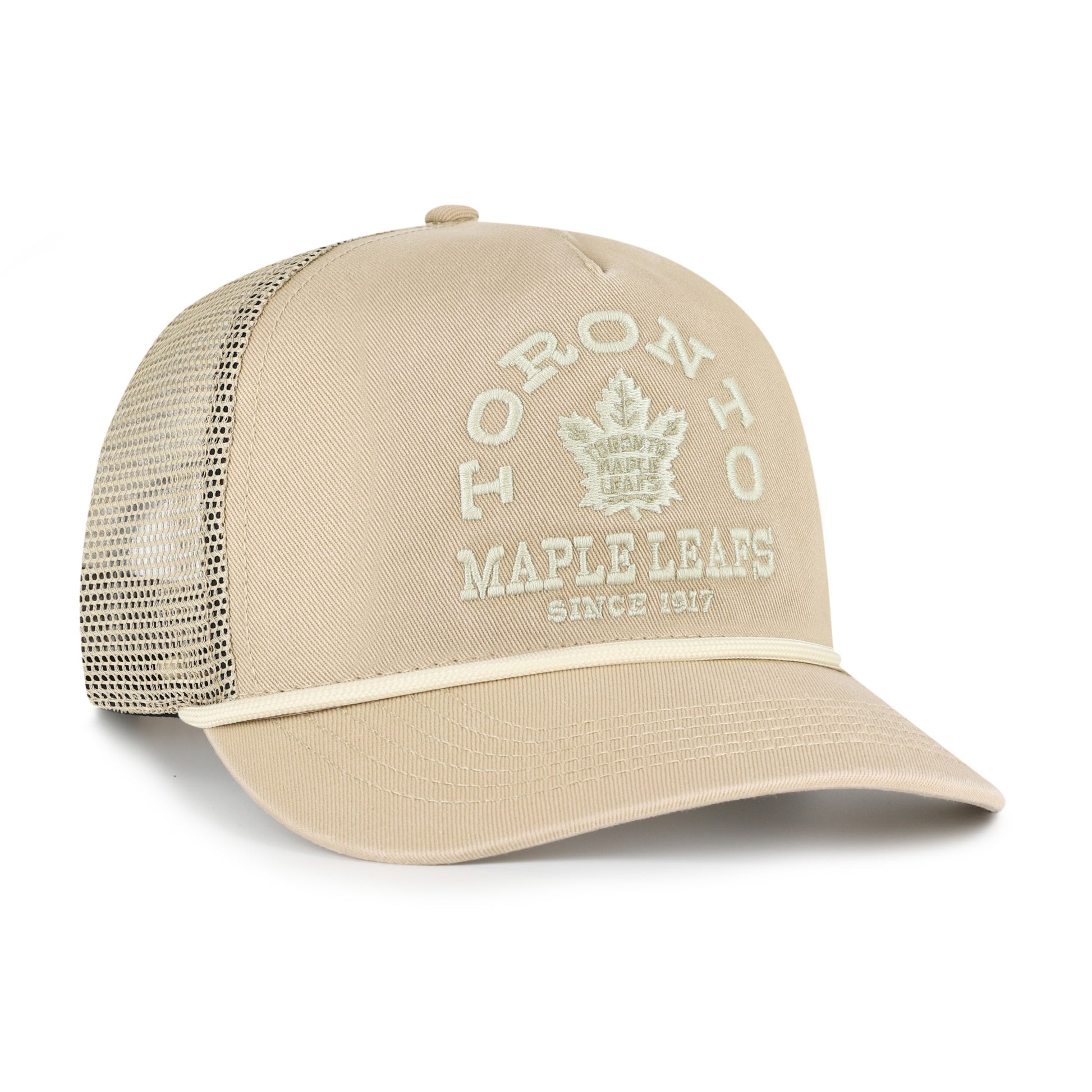 47 Brand Toronto Maple Leafs Ranchero Mesh Hitch Snapback Hat - Khaki/Sand