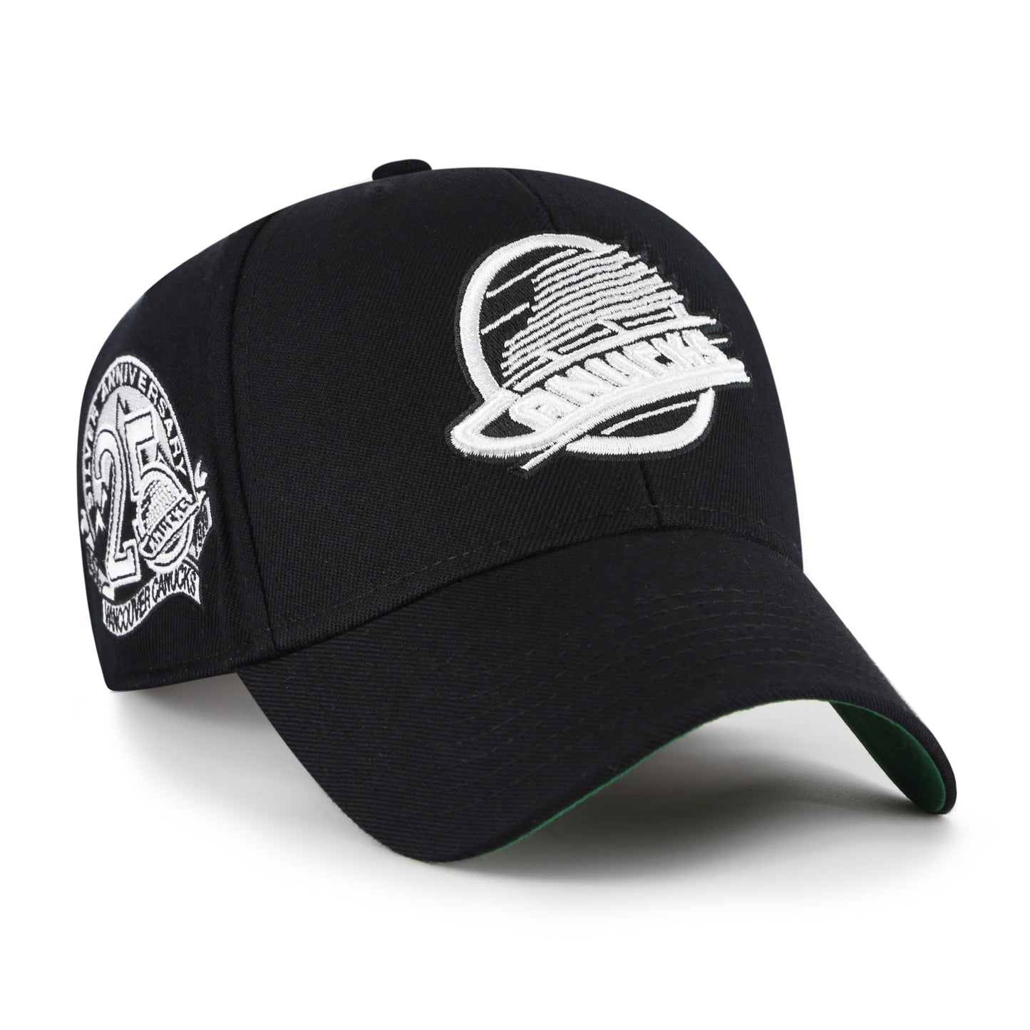 47 Brand Vancouver Canucks Retro Snapback Hat - NHL Black & White Sure Shot MVP