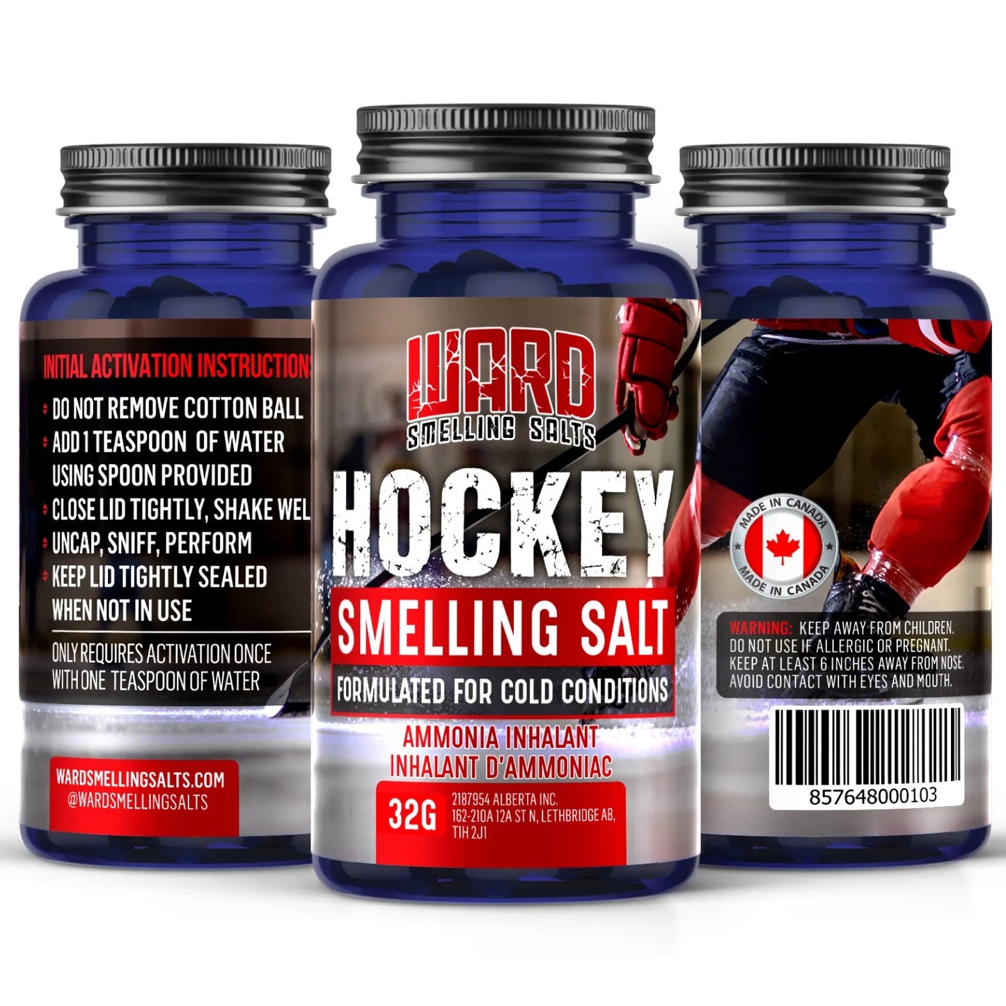 Ward Hockey Smelling Salts - Formulated for Cold Conditions - 32 Gram Bottle - Leaside Hockey Shop Inc.