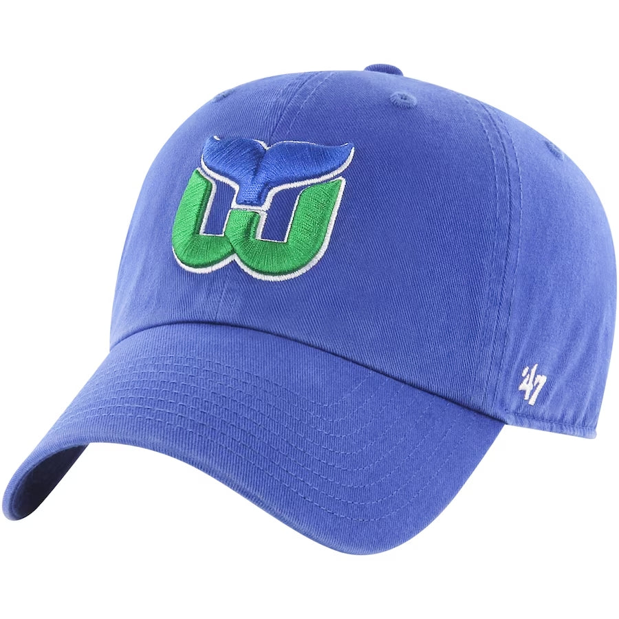 47 Brand Hartford Whalers Clean up Hat - Blue/Green - Leaside Hockey Shop Inc.