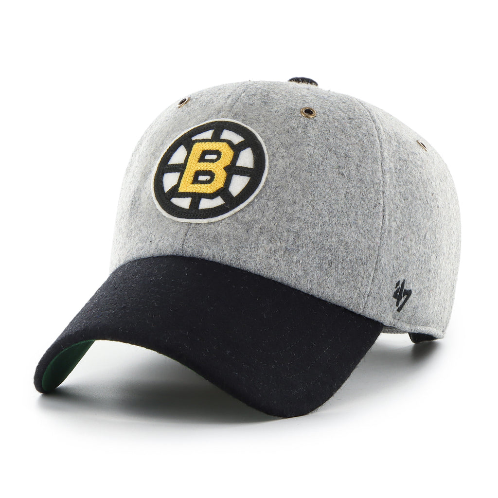 47 Brand Boston Bruins Golden Age TT Wool Clean Up Hat - Grey/Black & Yellow
