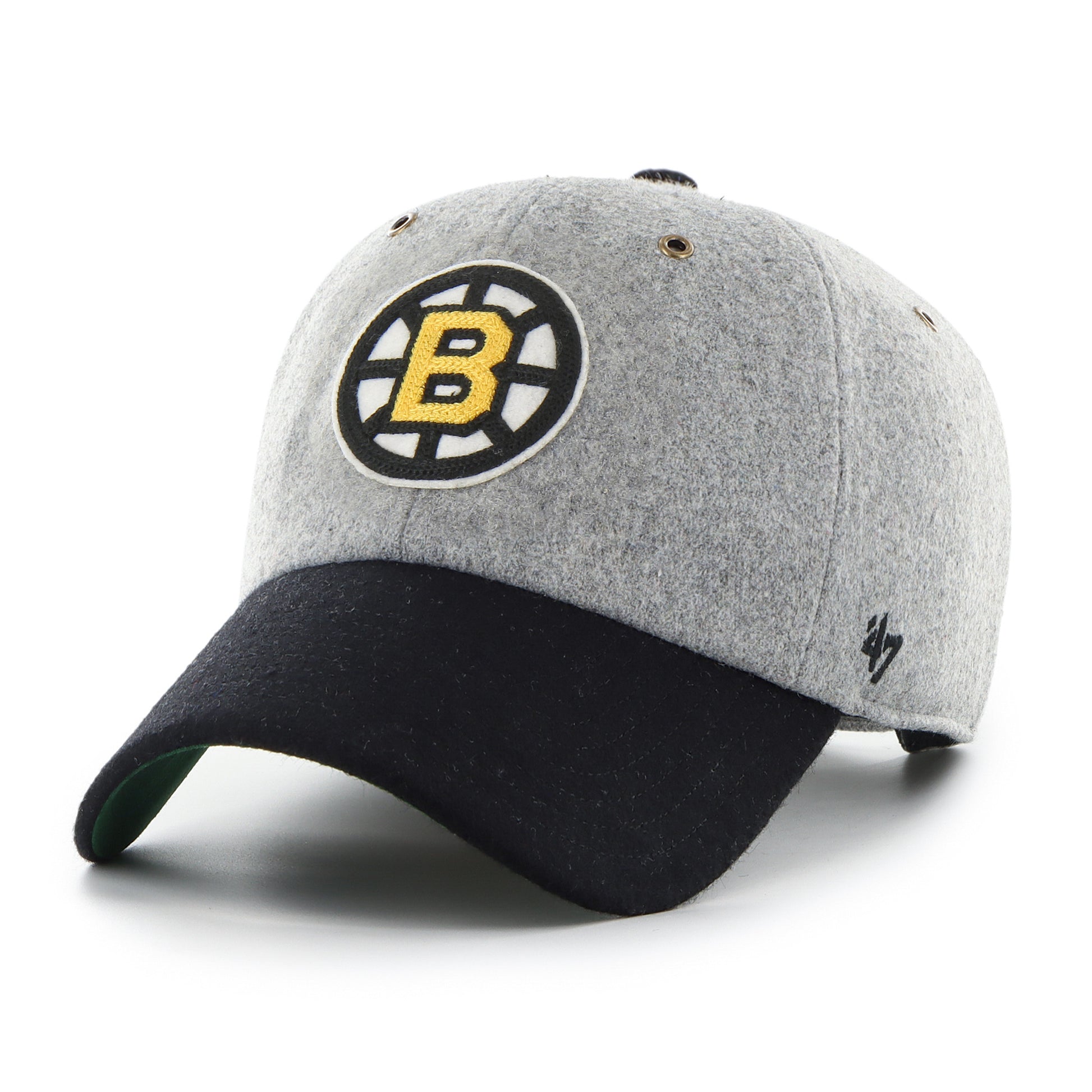 47 Brand Boston Bruins Golden Age TT Wool Clean Up Hat - Grey/Black & Yellow