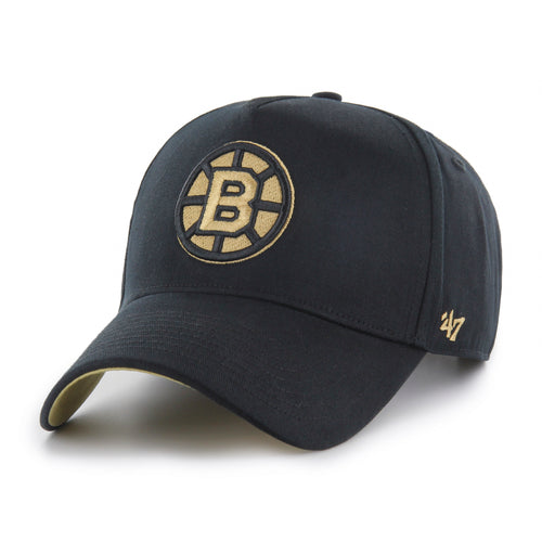 47 Brand Boston Bruins Snapback Hat - NHL Deluxe Sure Shot MVP DT - Leaside Hockey Shop Inc.
