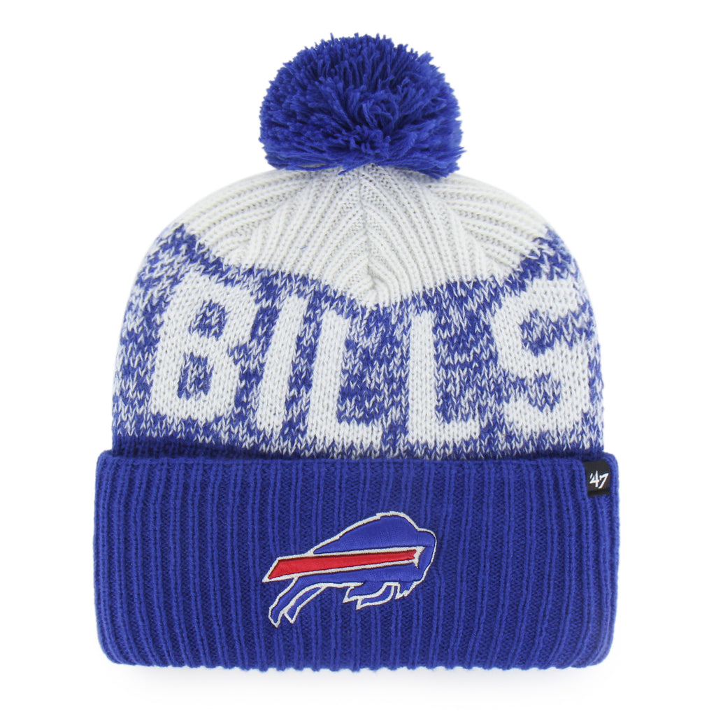 47 Brand Buffalo Bills Bone Chill Knit Bering Toque Beanie Hat - Blue/White