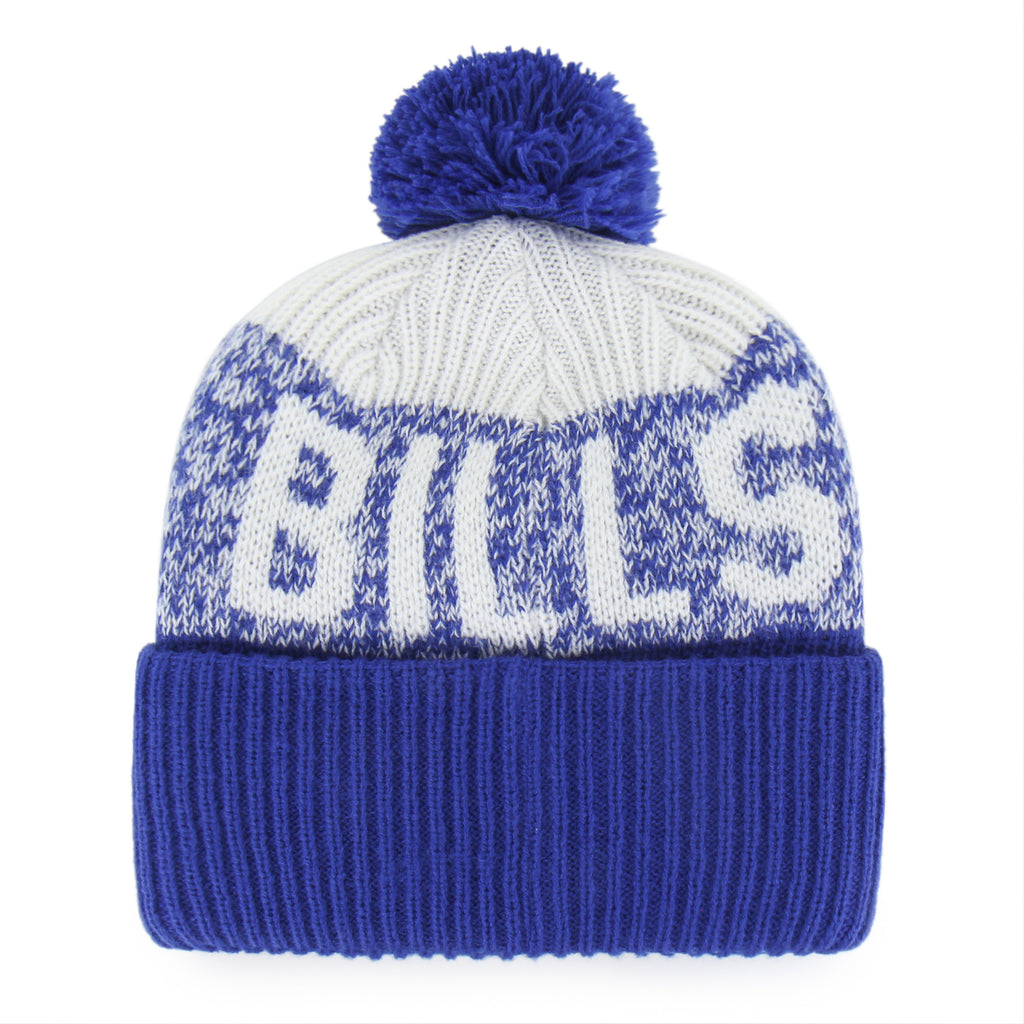 47 Brand Buffalo Bills Bone Chill Knit Bering Toque Beanie Hat - Blue/White