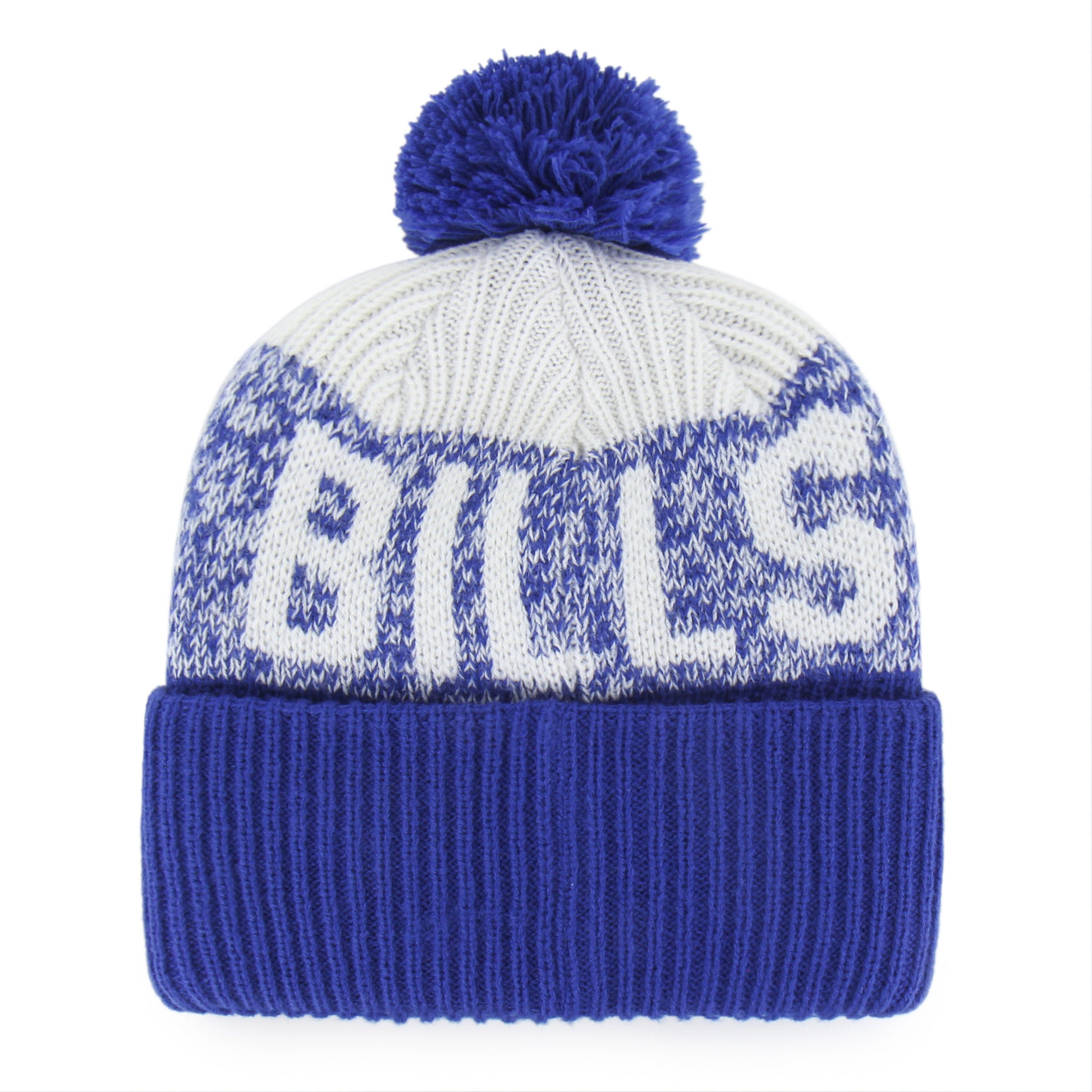47 Brand Buffalo Bills Bone Chill Knit Bering Toque Beanie Hat - Blue/White