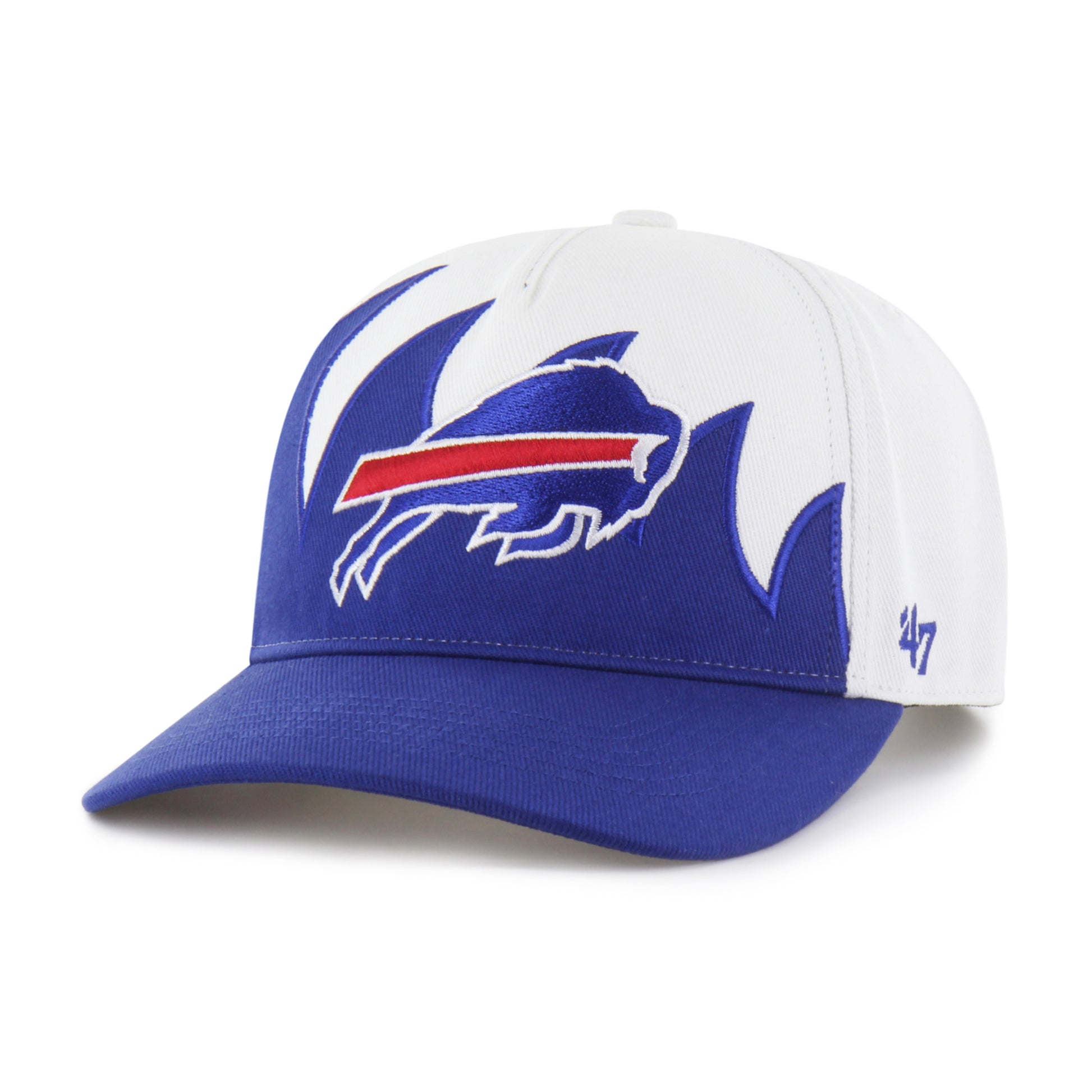 47 Brand Buffalo Bills Jagged Hitch Snapback Hat - White/Blue