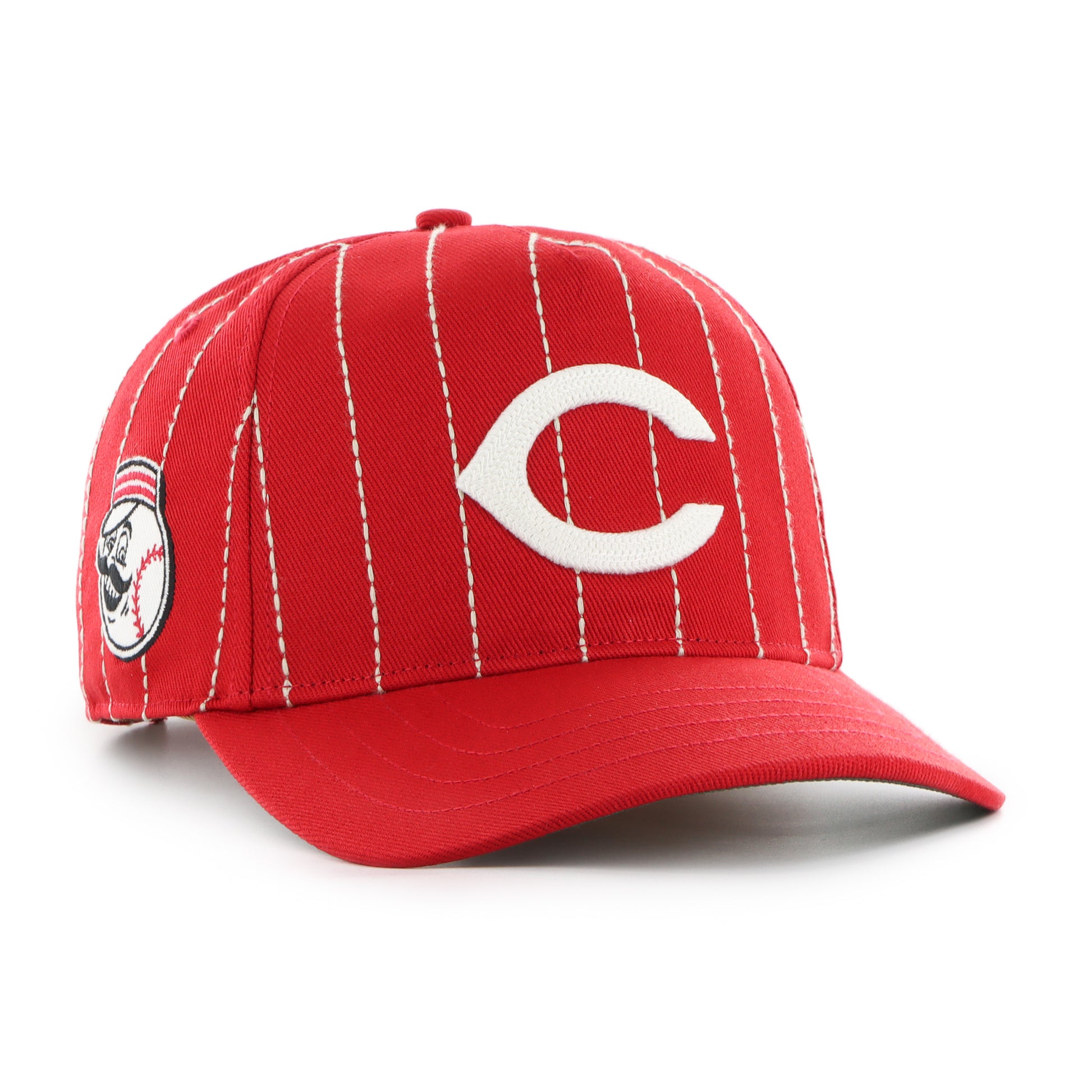 47 Brand Cincinnati Reds Rawlings Pinstripe Hitch Hat - Red - Leaside Hockey Shop Inc.