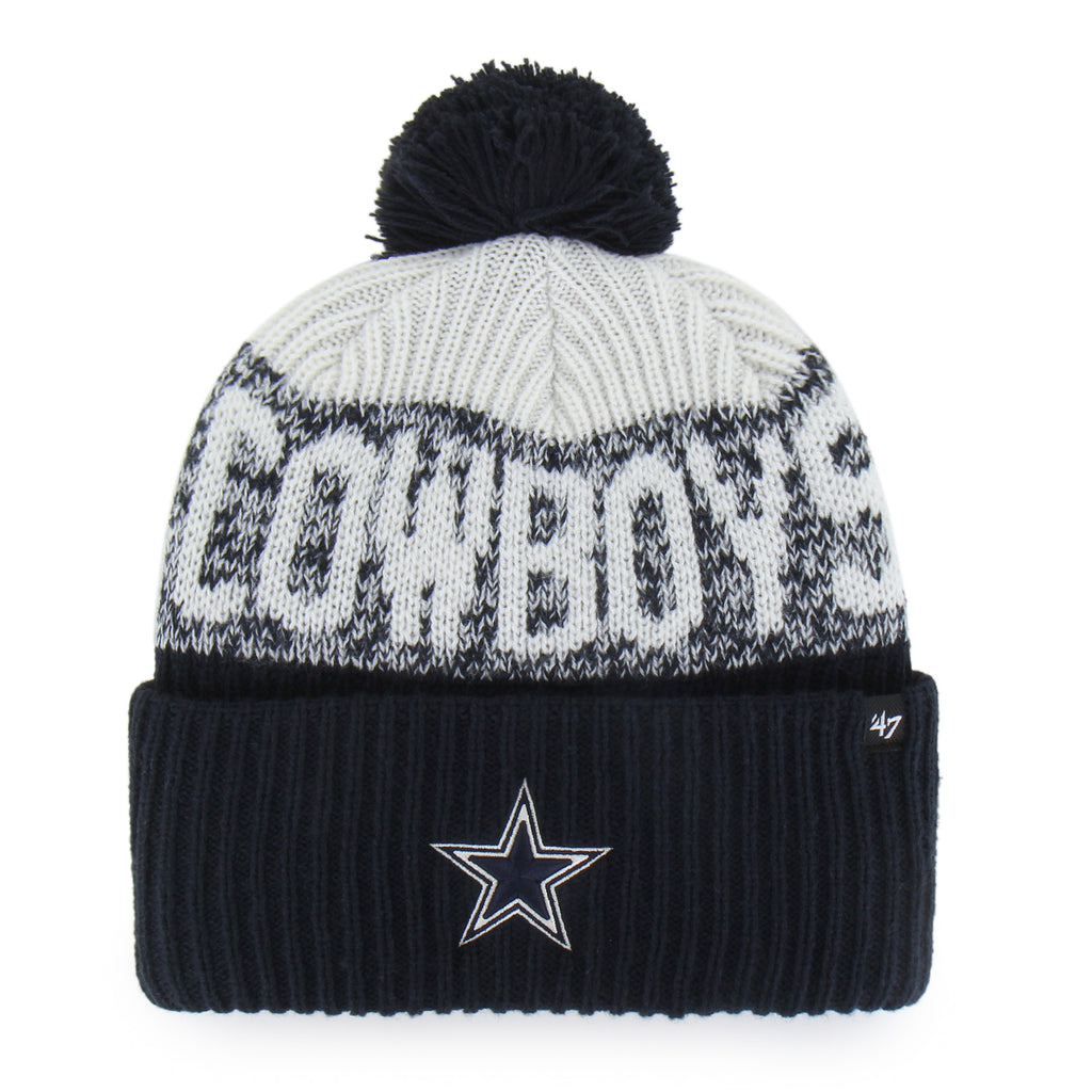 47 Brand Dallas Cowboys Bone Chill Knit Bering Toque Beanie Hat - Navy