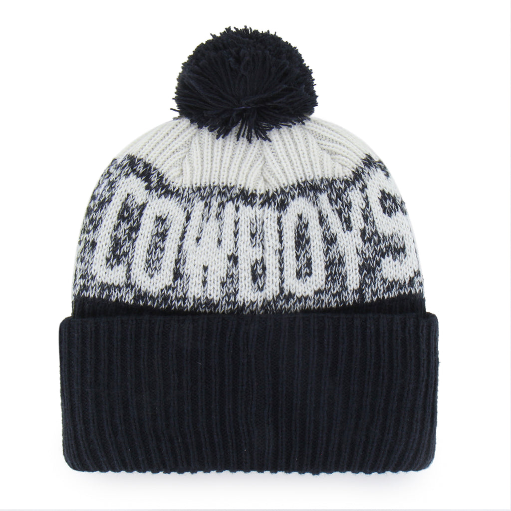 47 Brand Dallas Cowboys Bone Chill Knit Bering Toque Beanie Hat - Navy