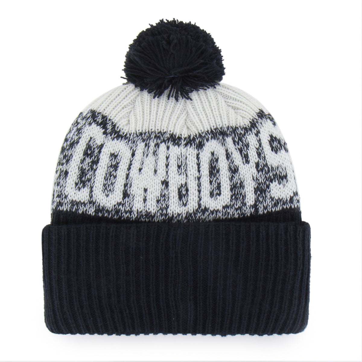 47 Brand Dallas Cowboys Bone Chill Knit Bering Toque Beanie Hat - Navy