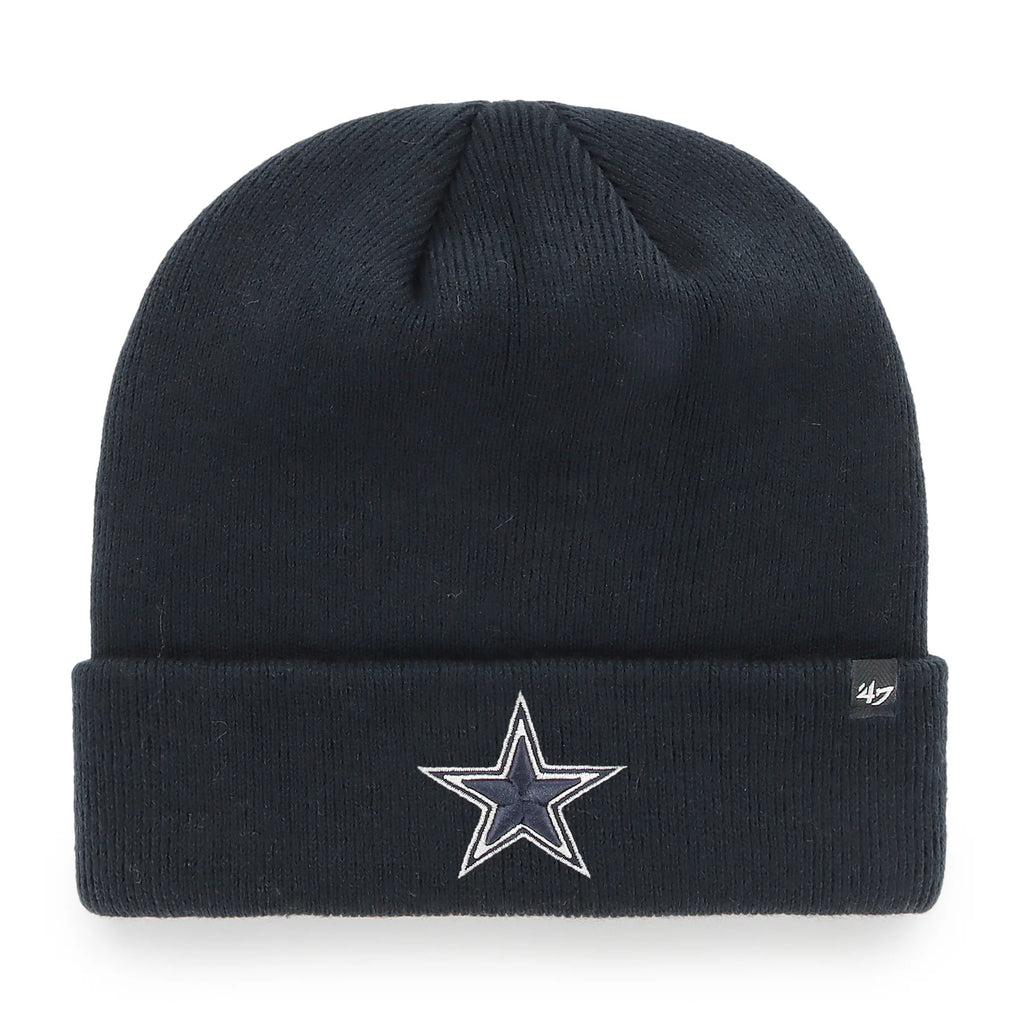 47 Brand Dallas Cowboys Knit Raised Cuff Toque Beanie Hat - Navy Blue - Leaside Hockey Shop Inc.