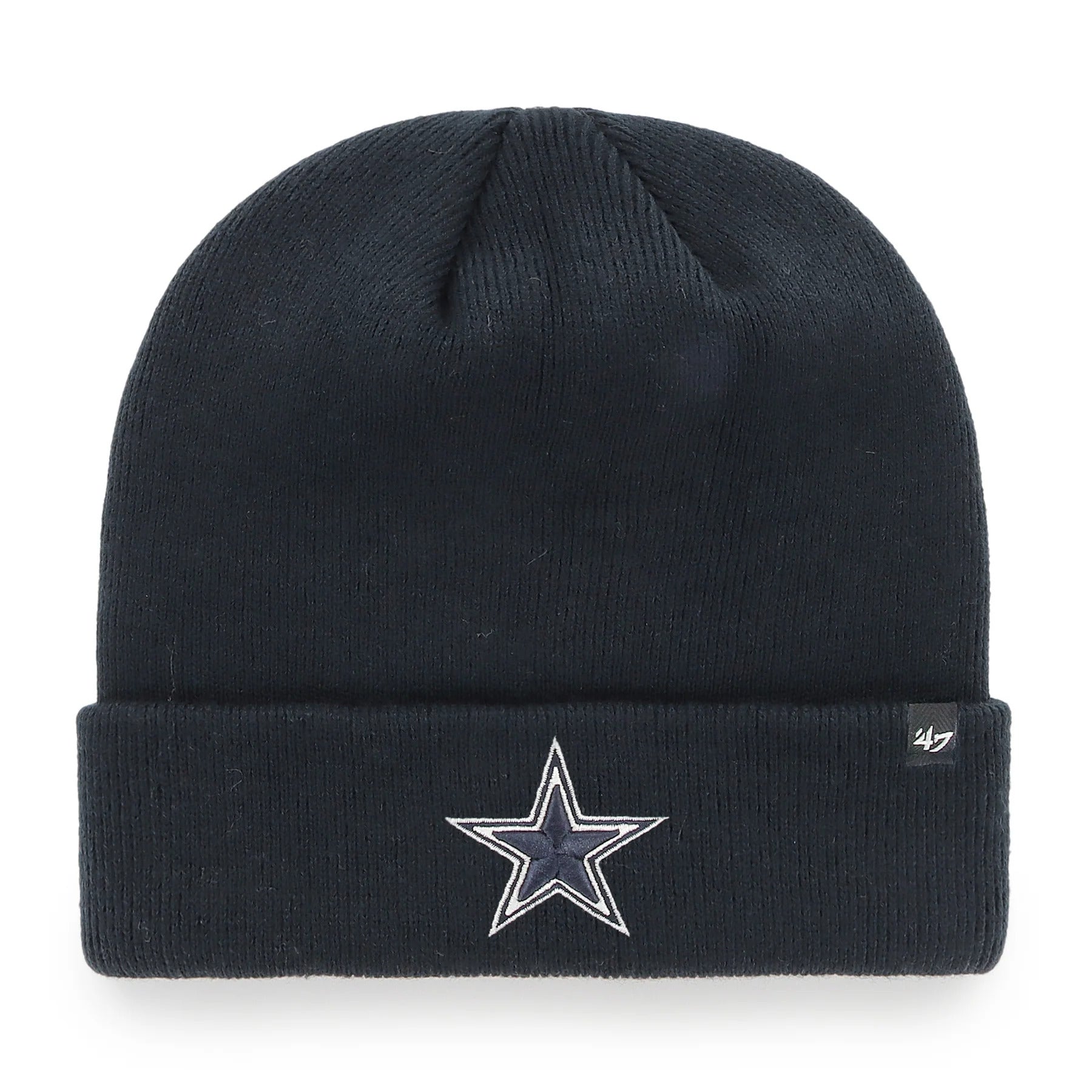 47 Brand Dallas Cowboys Knit Raised Cuff Toque Beanie Hat - Navy Blue - Leaside Hockey Shop Inc.