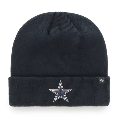 47 Brand Dallas Cowboys Knit Raised Cuff Toque Beanie Hat - Navy Blue - Leaside Hockey Shop Inc.