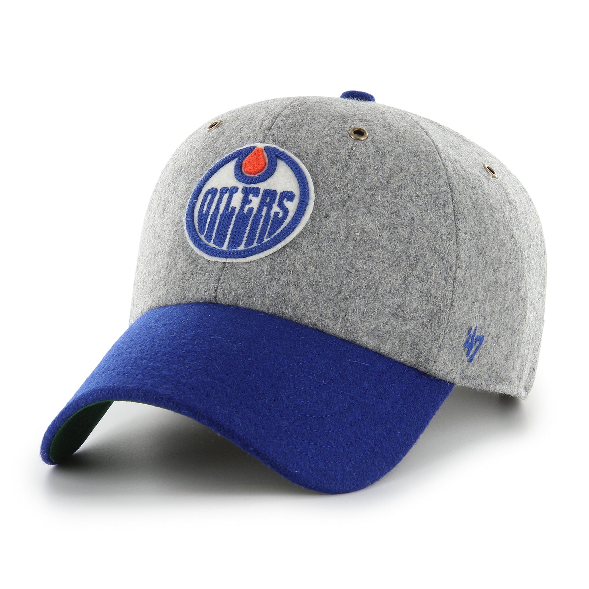 47 Brand Edmonton Oilers Golden Age TT Wool Clean Up Hat - Grey/Blue