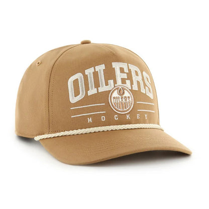 47 Brand Edmonton Oilers Roscoe Rope Hitch Snapback Hat - Beige - Leaside Hockey Shop Inc.