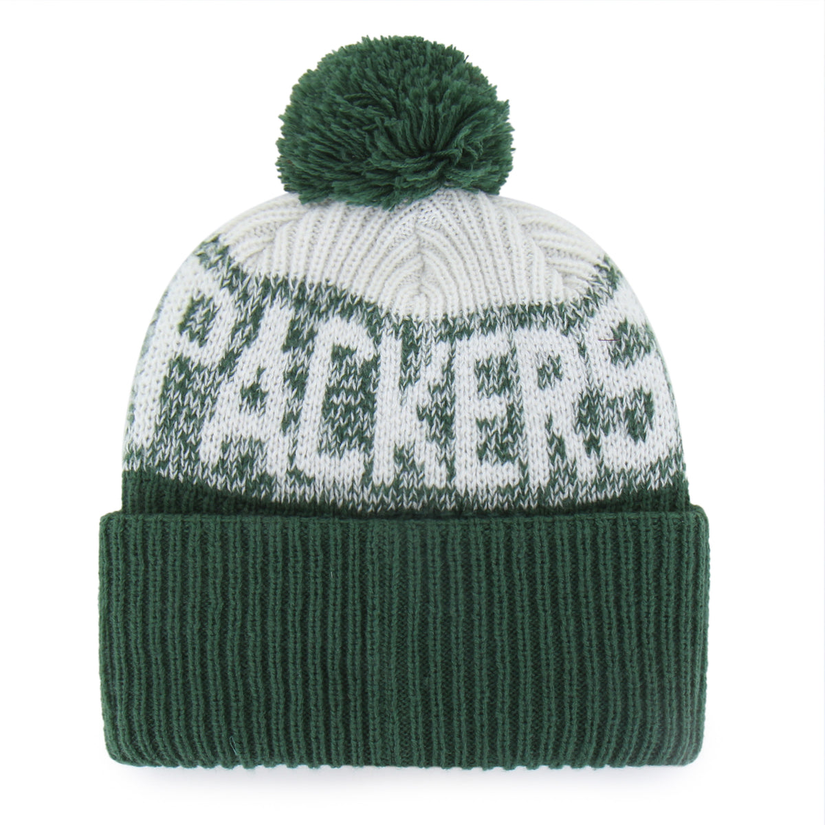 47 Brand Green Bay Packers Bone Chill Knit Bering Toque Beanie Hat - Green