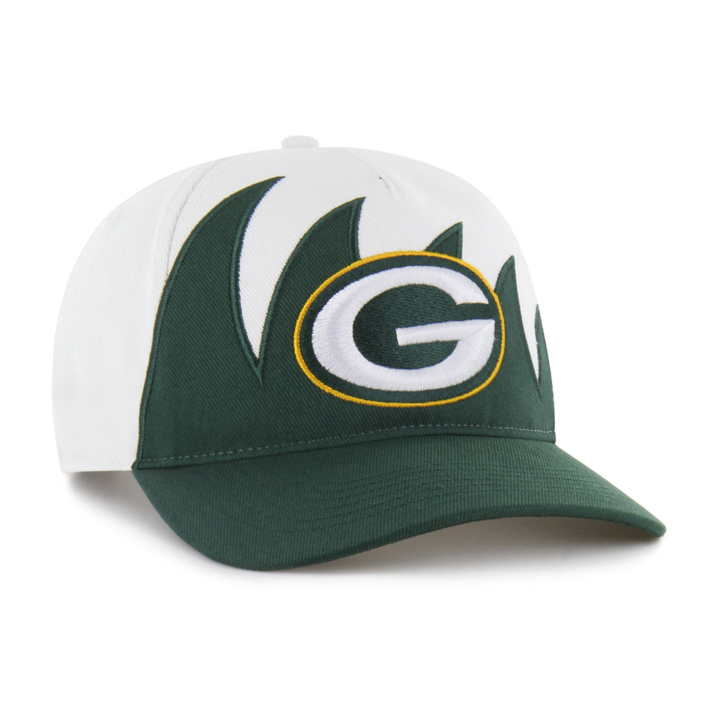 47 Brand Green Bay Packers Jagged Hitch Snapback Hat - White/Green