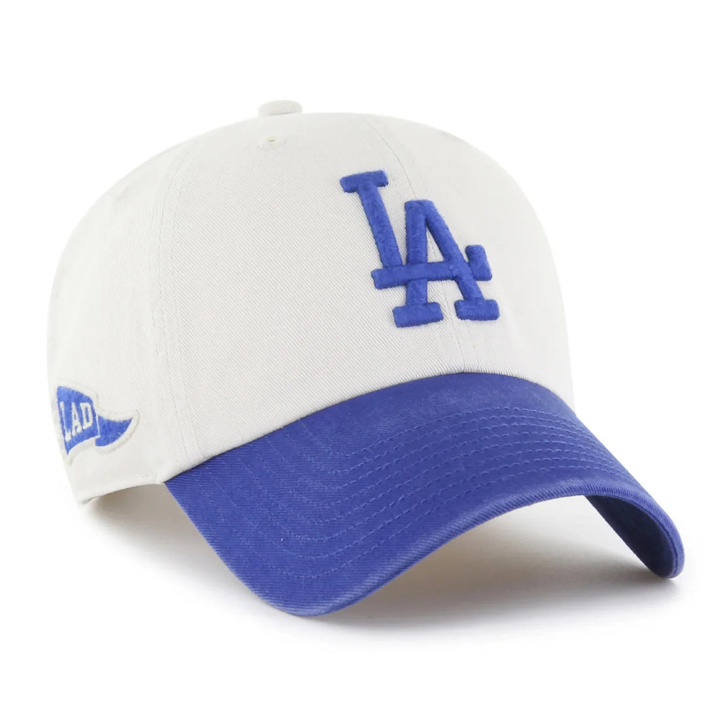 47 Brand LA Dodgers Grand Stand Clean Up Hat - Bone/Blue