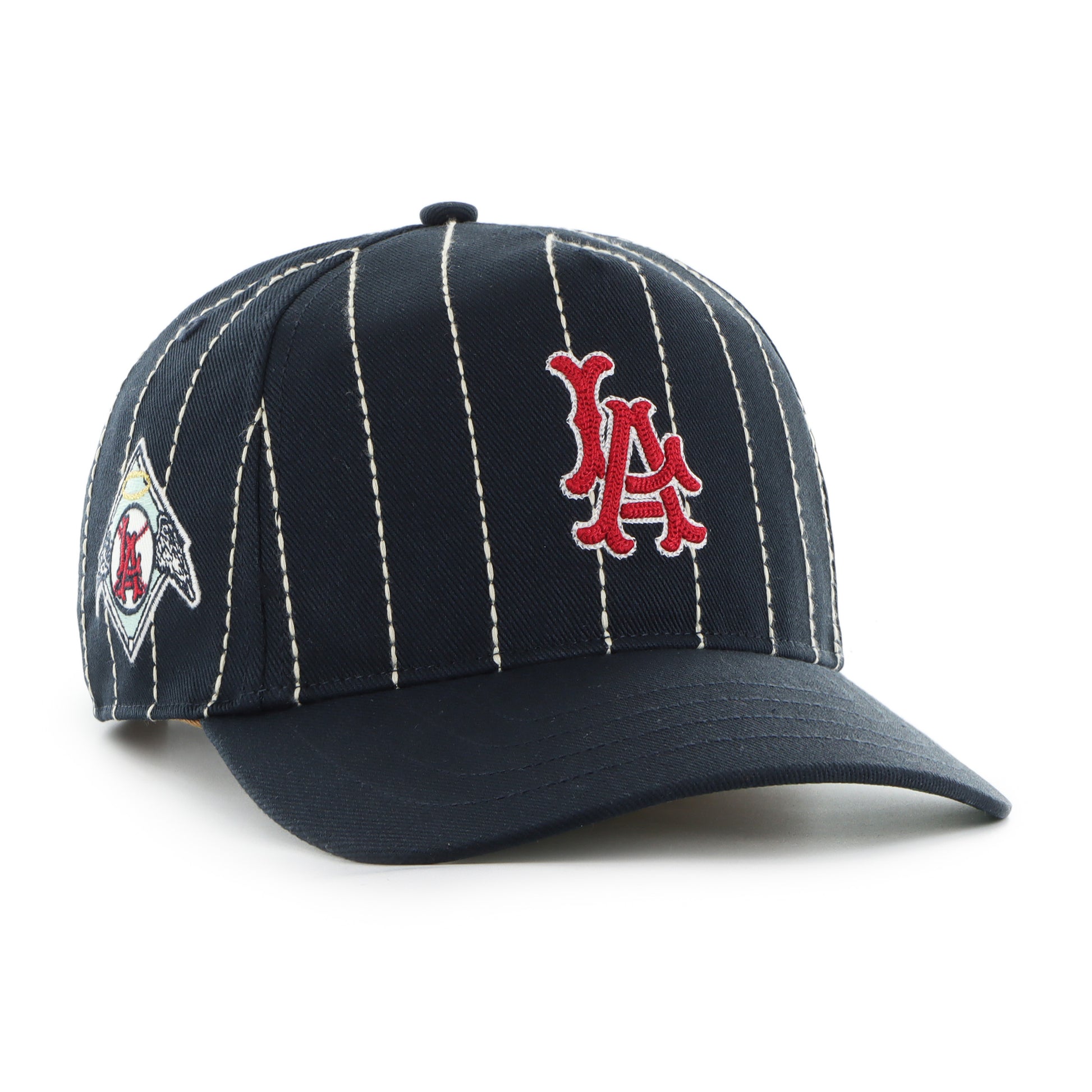 47 Brand Los Angeles Angels Rawlings Pinstripe Hitch Hat - Midnight Blue - Leaside Hockey Shop Inc.