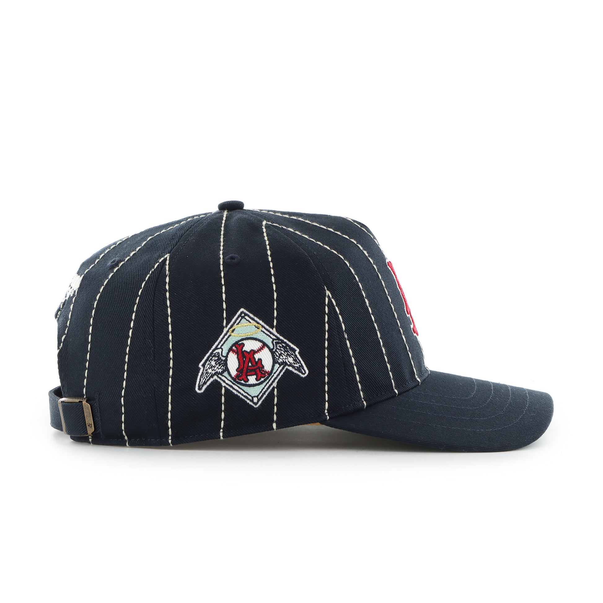 47 Brand Los Angeles Angels Rawlings Pinstripe Hitch Hat - Midnight Blue - Leaside Hockey Shop Inc.