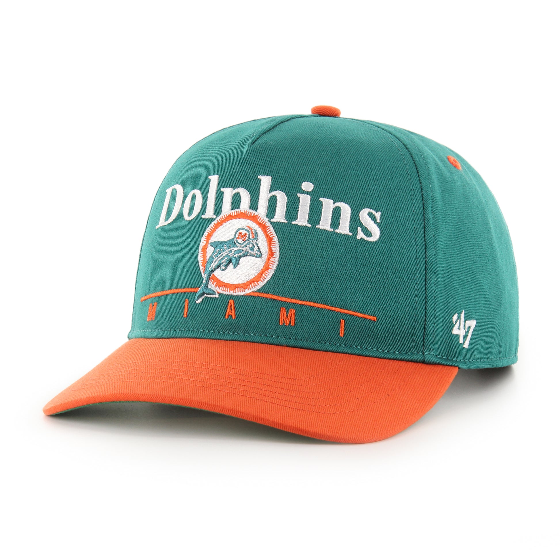 47 Brand Miami Dolphins Super Hitch Snapback Hat - Teal/Orange