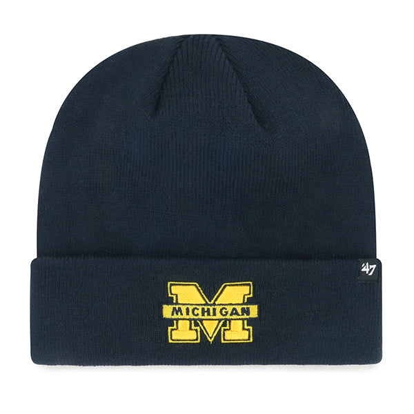 47 Brand Michigan Wolverines Knit Raised Cuff Toque Beanie Hat - Leaside Hockey Shop Inc.