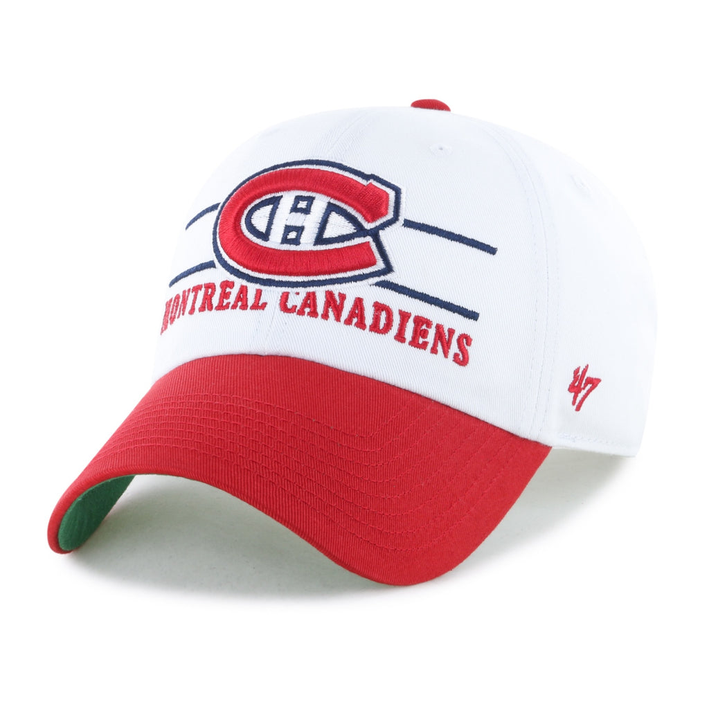 47 Brand Montreal Canadiens Double Header Clean Up Snapback Hat - White - Leaside Hockey Shop Inc.