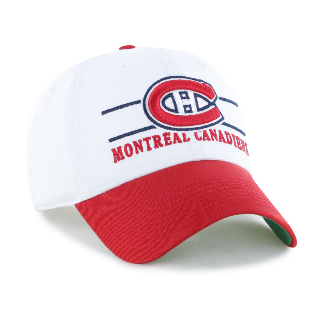47 Brand Montreal Canadiens Double Header Clean Up Snapback Hat - White - Leaside Hockey Shop Inc.