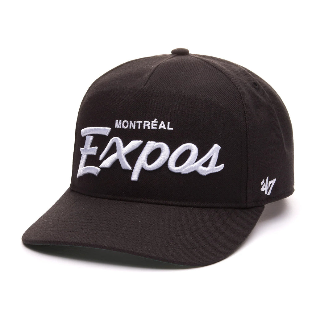 47 Brand Montreal Expos Attitude Hitch Snapback Hat - Black - Leaside Hockey Shop Inc.