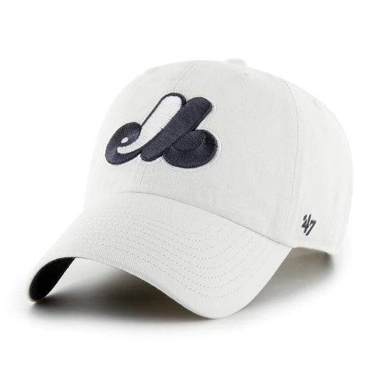 47 Brand Montreal Expos Clean Up Hat - White Noise/Grey - Leaside Hockey Shop Inc.
