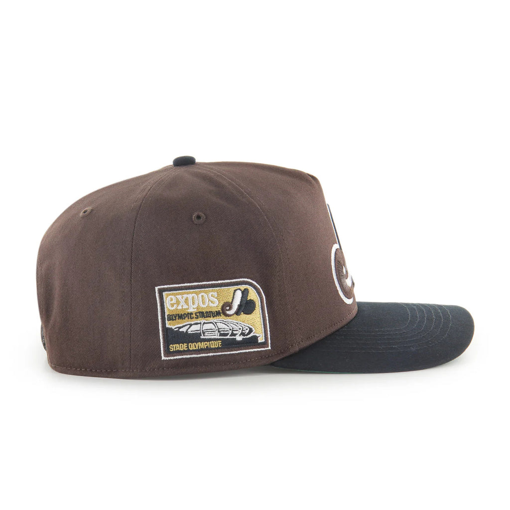 47 Brand Montreal Expos Sure Shot Hitch Snapback Hat - Dark Chocolate
