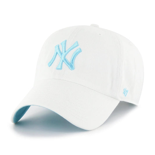 47 Brand New York Yankees Clean Up Hat - White Noise/Caribbean Blue - Leaside Hockey Shop Inc.