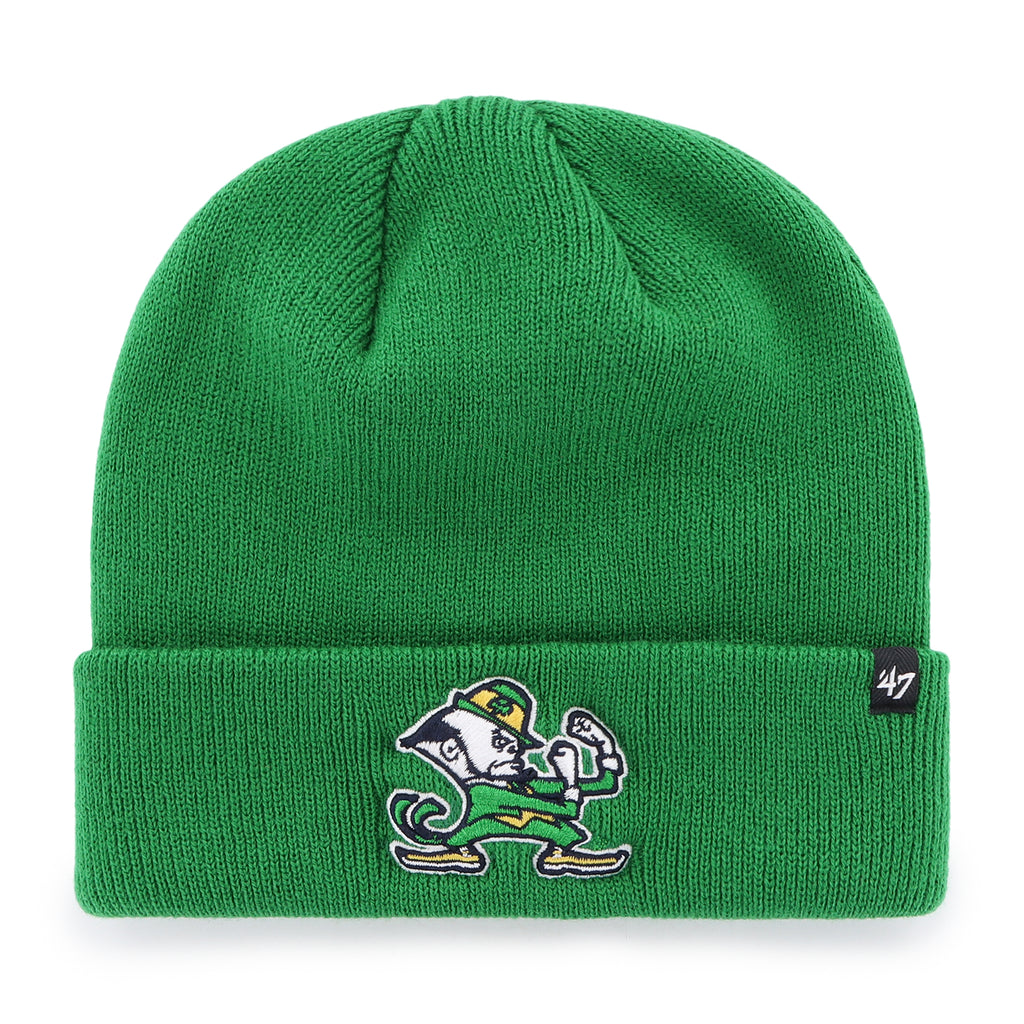 47 Brand Notre Dame Fighting Irish Knit Raised Cuff Toque Beanie Hat - Green - Leaside Hockey Shop Inc.
