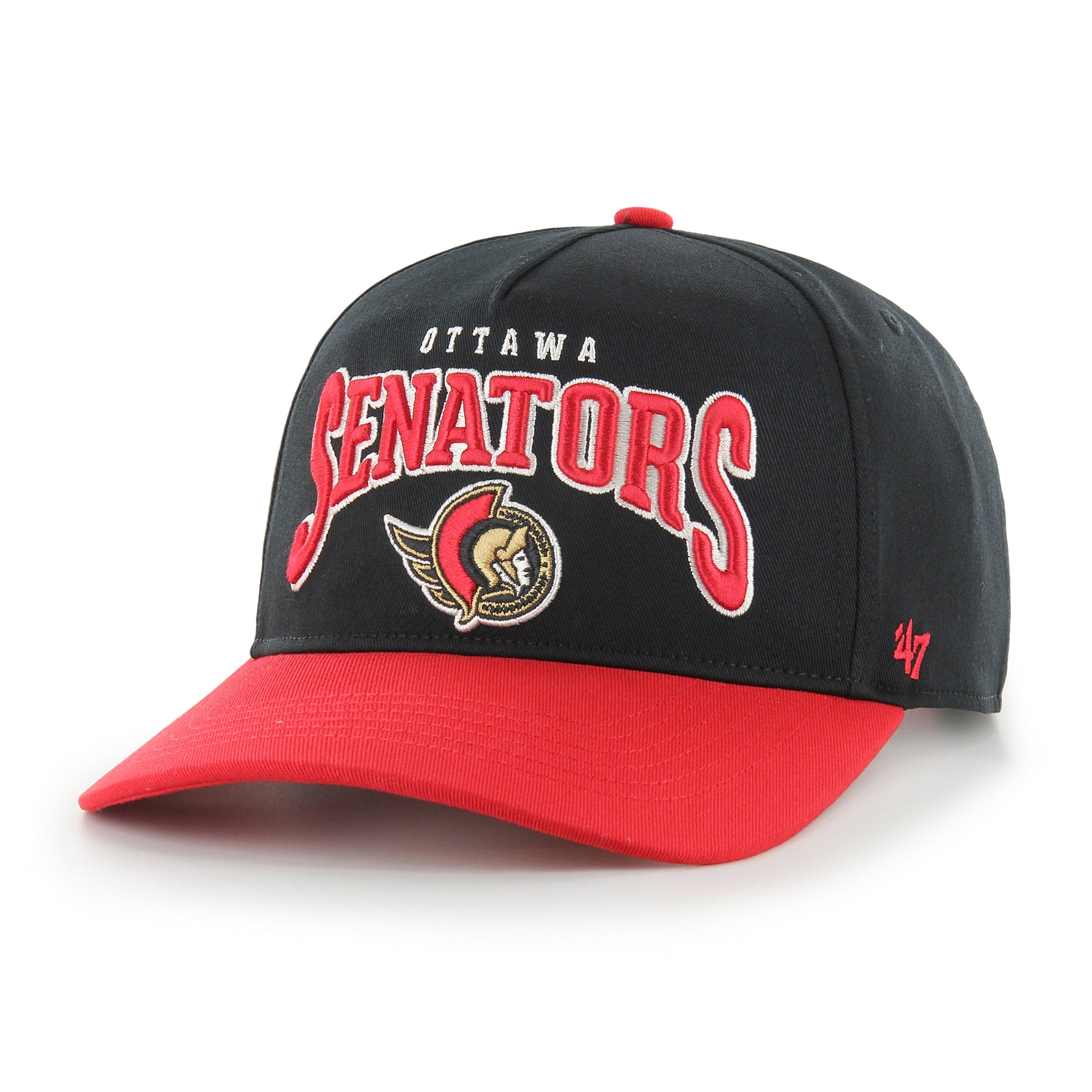 47 Brand Ottawa Senators Heritage Arch Hitch Snapback Hat - Black/Red