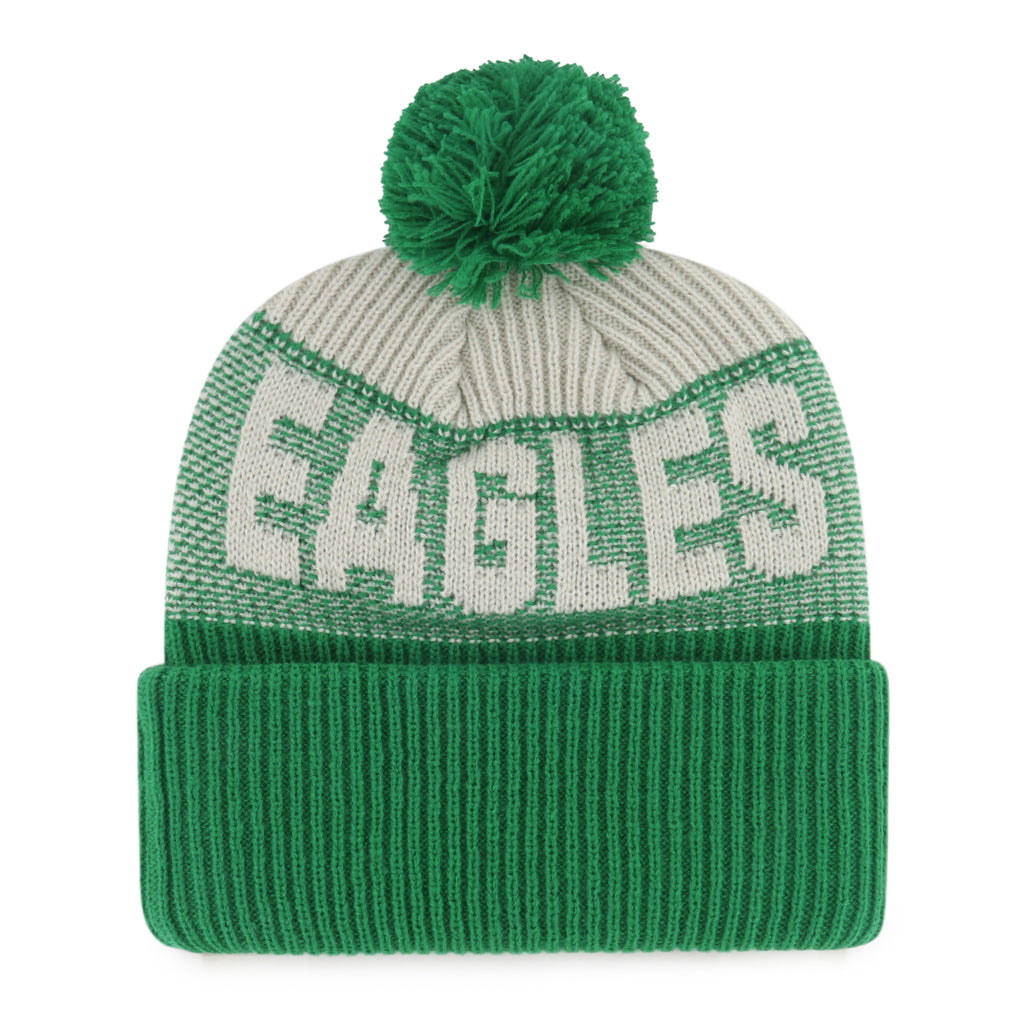 47 Brand Philadelphia Eagles Bone Chill Knit Bering Toque Beanie Hat - Green