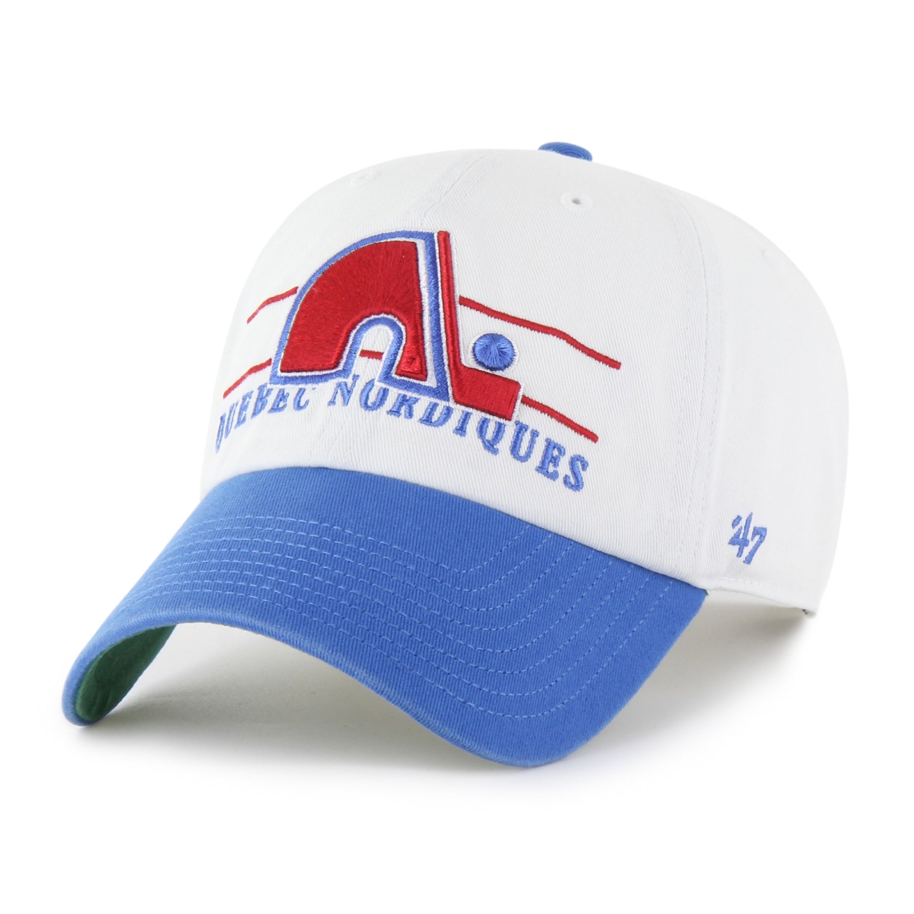 47 Brand Quebec Nordiques Double Header Clean Up Snapback Hat - White - Leaside Hockey Shop Inc.