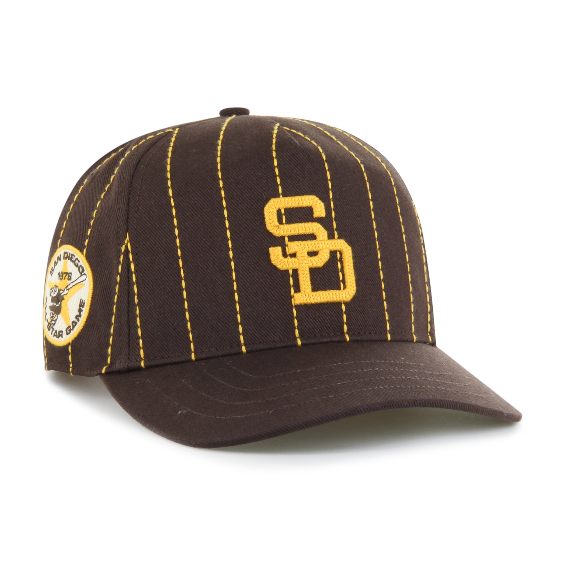 47 Brand San Diego Padres Rawlings Pinstripe Hitch Hat - Brown - Leaside Hockey Shop Inc.