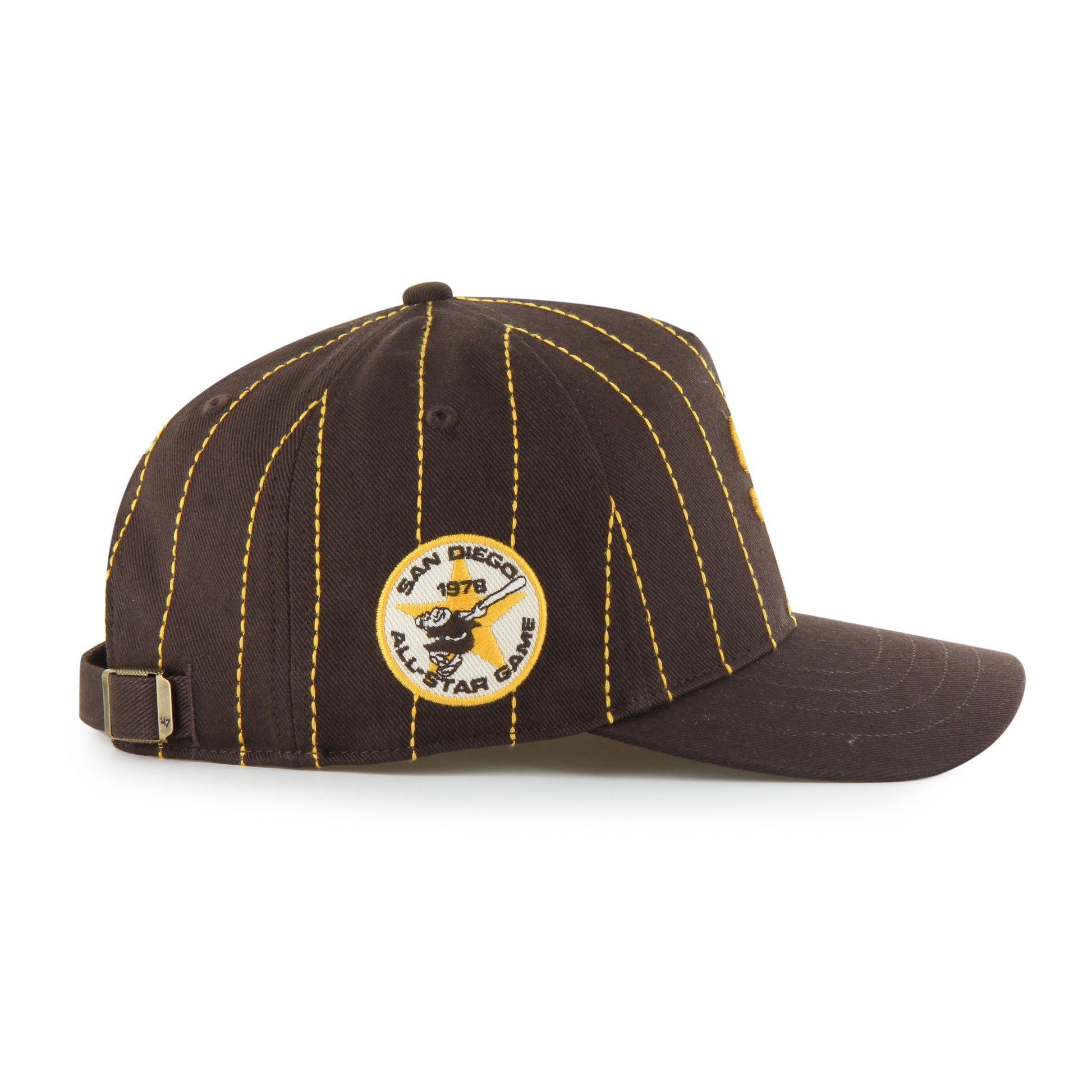 47 Brand San Diego Padres Rawlings Pinstripe Hitch Hat - Brown - Leaside Hockey Shop Inc.